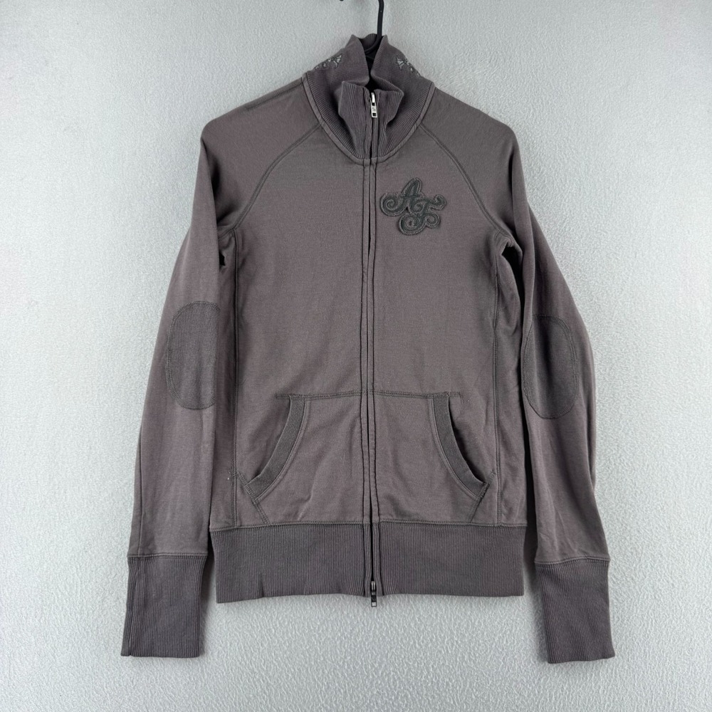 Abercrombie and Fitch Jacket Womens Medium Soft Stretch Terry Yoga Y2K Full Zip